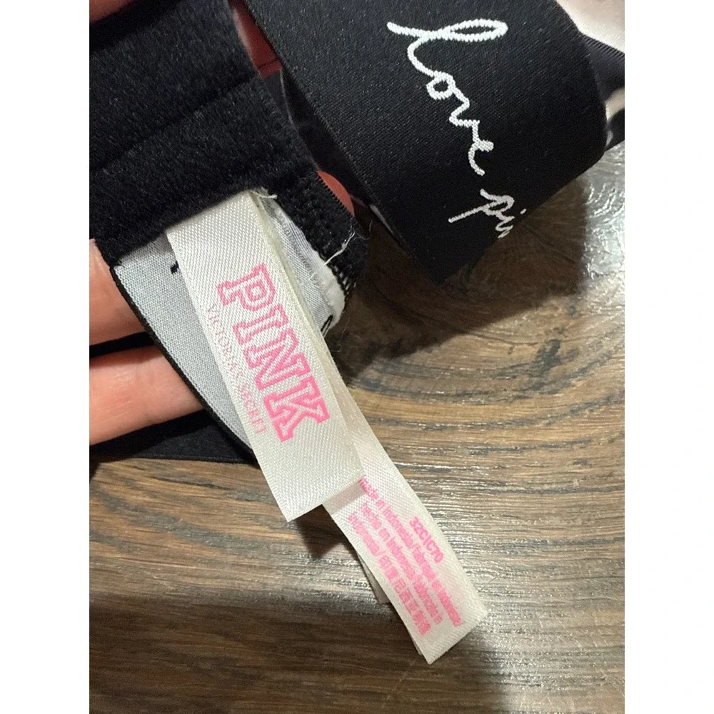 Victoria's Secret PINK Wear Everywhere Push-Up Bra 32C Tie Dye Pink‎ Black White